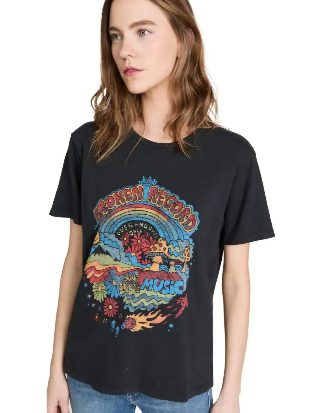 Mother Vintage-Inspired Black Graphic Tee — Broken Record Music Print
